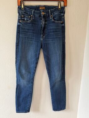 Women's MOTHER Teaming Up Wash High Waisted Looker Jeans Size 27